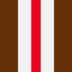 Brown, White and Red football scarf