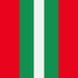 Red, Green and White football scarf