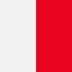 White and Red football scarf